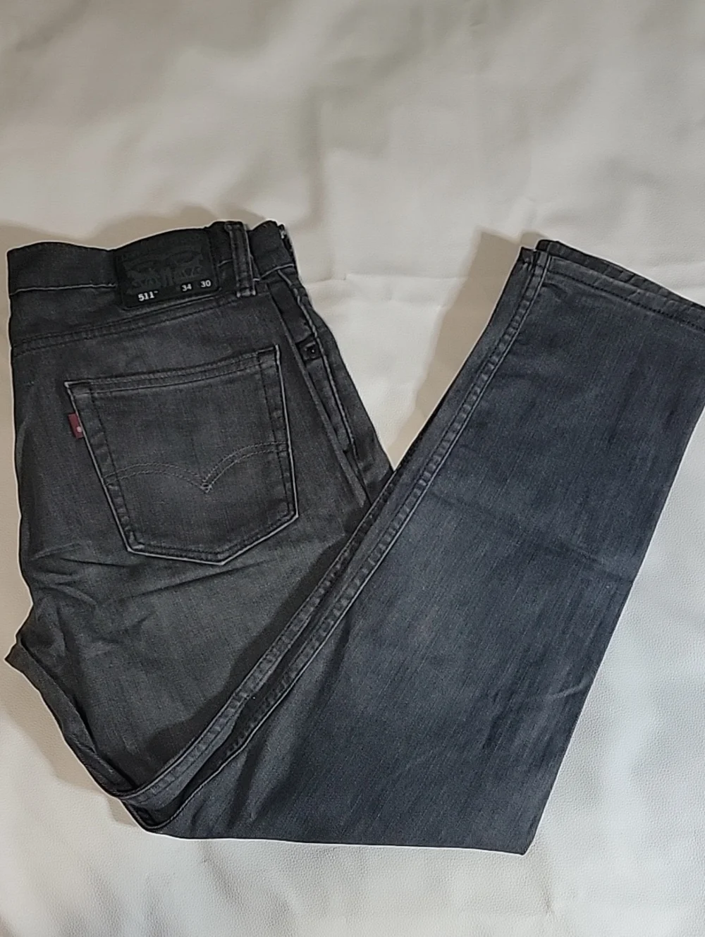 Levi's 511 Slim Fit Jeans Faded Black Grey Wash Men's 34x30